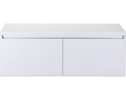 Meuble sous vasque Sanox Frozen couleur de façade blanc haute brillance lxhxp 120,2 x 43,6 x 45 cm 75735601 Meuble sous vasque Sanox Frozen couleur de façade blanc haute brillance lxhxp 120,2 x 43,6 x 45 cm 75735601
