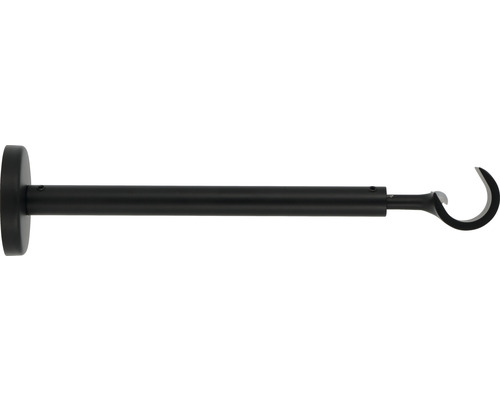 Support 1 voie pour Premium Black Line noir mat Ø 20 mm 19 - 30 cm de longueur 1 pce