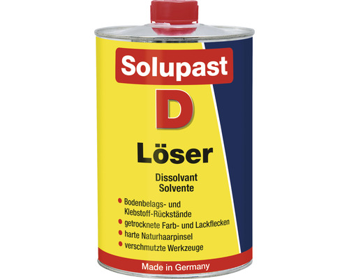 Nettoyant Solupast D Löser pour enlever les restes de colle, les revêtements de sol, la colle à tapis, la colle, la laque, la peinture 1 l