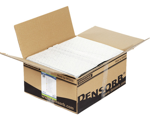 Carton ouvert avec des chiffons non tissés absorbants pour absorber les liquides