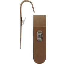 Attaches de rideaux en cuir cognac pour Black Line & Nature Line Ø 20-28 mm 4 pces