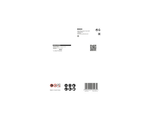 Informationen und Symbole auf der Produktverpackung von Bosch