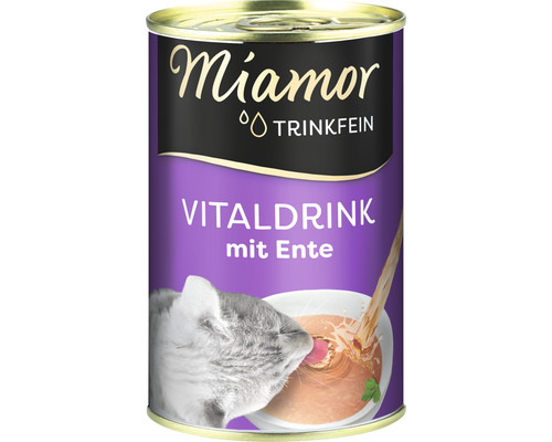 Boisson pour chats Miamor Trinkfein Vitaldrink au canard 1 paquet 24x135 ml