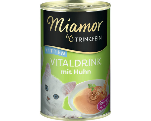 Boisson pour chats Miamor Trinkfein Vitaldrink chatons au poulet 1 paquet 24x135 ml