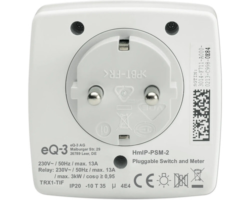 Weiße smarte Steckdose zur Energiemessung