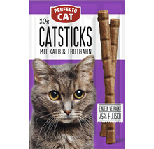 Friandises pour chat PERFECTO CAT veau et dinde 10 pièces