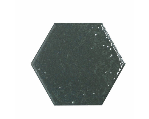 Dalle hexagonale en grès Alma 13 x 15 cm vert brillant