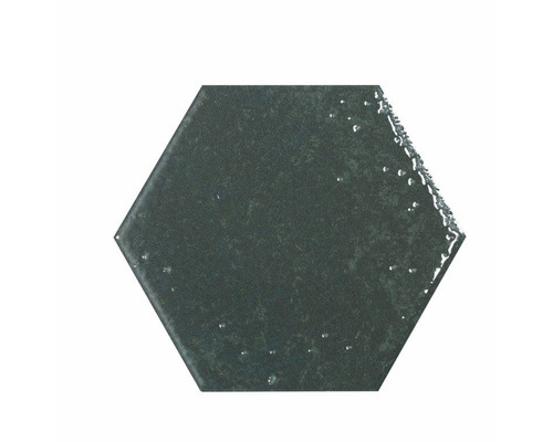 Dalle hexagonale en grès Alma 13 x 15 cm vert brillant-0