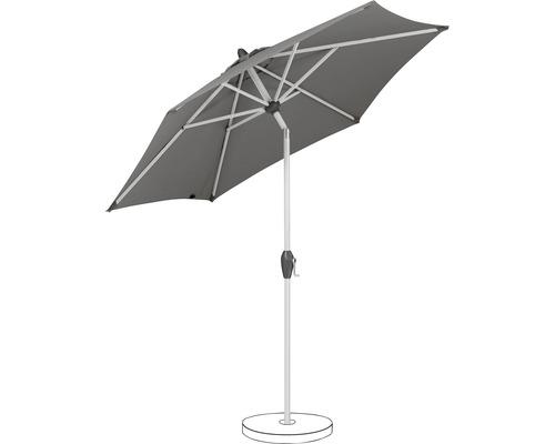 Parasol de marché Suncomfort Style parasol 250cm stone grey