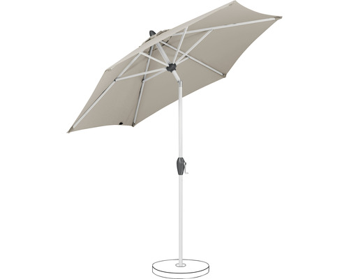 Parasol de marché Suncomfort Style parasol 250cm Off Grey