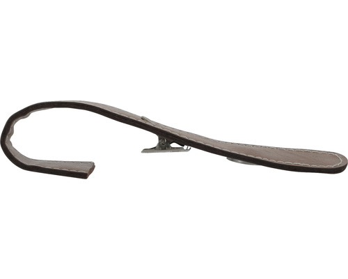 Attaches de rideaux en cuir cognac pour Black Line & Nature Line Ø 20-28 mm 4 pces Lanière de tablier en textile avec clip