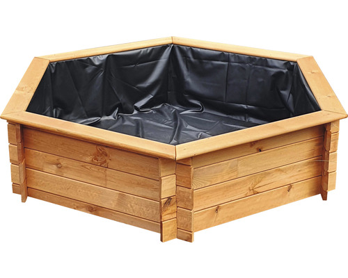 Holzhochbeet mit Folie