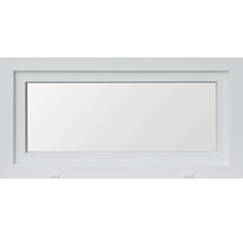 Fenêtre de cave oscillo-battante en plastique RAL 9016 blanc signalisation 600x400 mm tirant droit (triple vitrage)-thumb-0