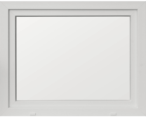 Fenêtre de cave oscillo-battante en plastique RAL 9016 blanc signalisation 1000x800 mm tirant droit (triple vitrage)