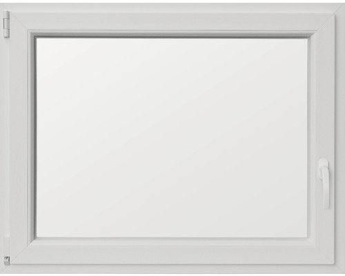 Fenêtre en PVC blanc avec poignée de fenêtre