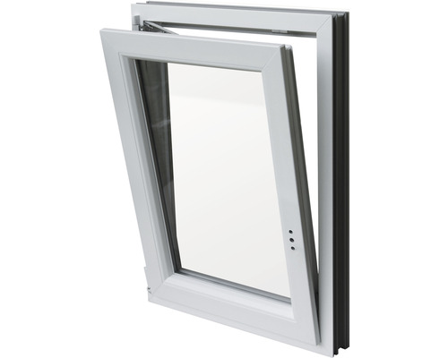 Fenêtre basculante en plastique avec verre