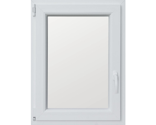 Fenêtre avec cadre en plastique et poignée