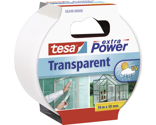 tesa extra Power transparent 10 m x 48 mm transparent Ruban adhésif transparent Tesa Extra Power, 10 mètres sur 50 millimètres