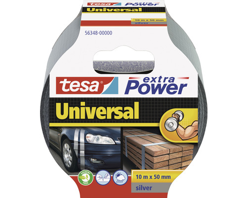 tesa extra Power Ruban de réparation universel argent 10m x 50mm Ruban adhésif Tesa Extra Power Universal 10 m x 50 mm