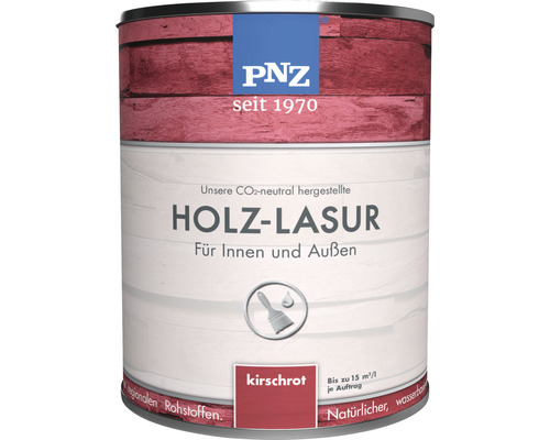 Lasure pour bois PNZ pour intérieur et extérieur rouge cerise 2,5 l