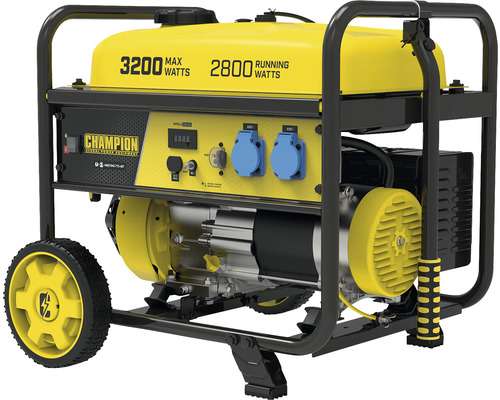 Générateur d''électricité avec une puissance maximale de 3200 watts et des roues de transport