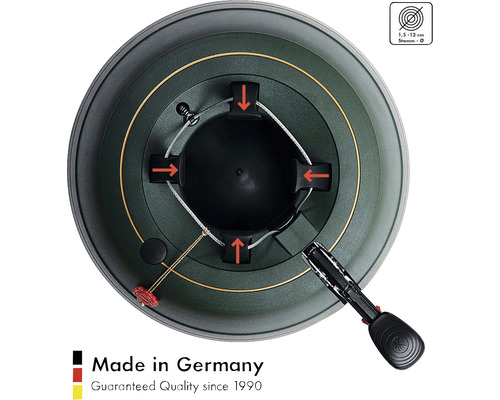 Pied pour sapin de Noël KRINNER Ultra Grip L hauteur d'arbre max. 2,7 m diamètre de tronc max. 12 cm vert Pied pour sapin de Noël KRINNER Ultra Grip L hauteur d'arbre max. 2,7 m diamètre de tronc max. 12 cm vert