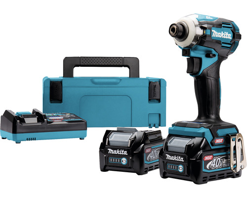 Visseuse à chocs sans fil Makita XGT® TD001GD201 40V, avec 2 batteries (2,5 Ah), chargeur et MAKPAC T.2-0