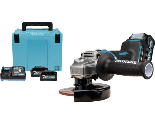 Meuleuse d’angle sans fil Makita XGT® GA008GM201 40V, 2 batteries (4,0 Ah), chargeur et MAKPAC T. 4 inclus-0