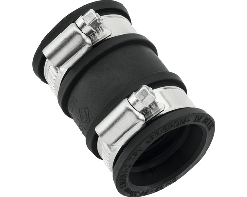 Abwasserrohrverbinder aus Gummi mit Rohrschelle