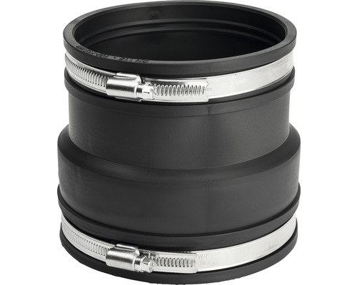 Raccord de tuyau d''évacuation en caoutchouc avec deux colliers de serrage