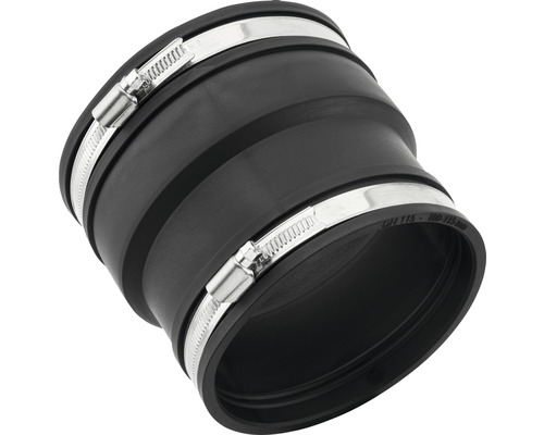 Raccord flexible en caoutchouc avec colliers de serrage