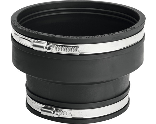 Raccord de tuyau d''eaux usées avec deux colliers de serrage