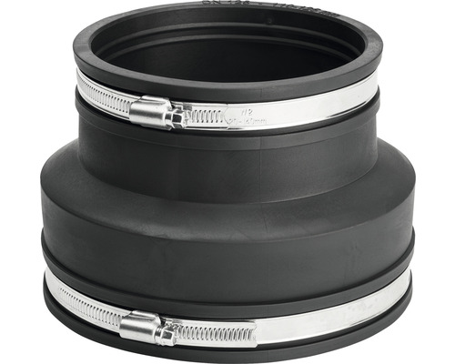 Réducteur de tuyau d''évacuation avec collier de serrage