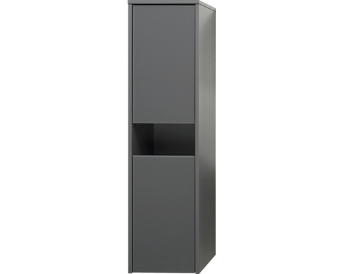 Hochschrank mit zwei Türen und einem offenen Fach