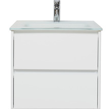 Waschtischunterschrank Pelipal xpressline 3261 weiß mit Glasfront BxHxT 60 x 52,9 x 42 cm ohne Waschtisch
