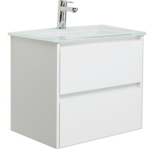 Waschtischunterschrank Pelipal xpressline 3261 weiß mit Glasfront BxHxT 60 x 52,9 x 42 cm ohne Waschtisch