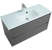 Waschtischunterschrank mit Waschbecken und zwei Schubladen