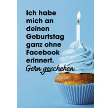 Carte d''anniversaire avec motif de muffin et bougie