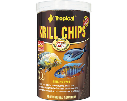 Chips de nourriture Tropical Krill Chips 250 ml