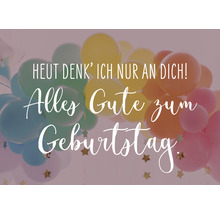 Alles Gute zum Geburtstag Karte mit Ballons
