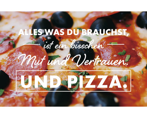 Aimant décoratif Alles was du brauchst… Pizza 8,5x5,5 cm