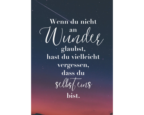Carte postale Wenn du nicht an Wunder glaubst… 10,5x14,8 cm