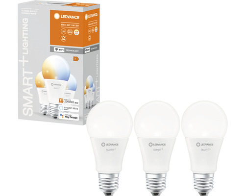 Éclairage à LED à encastrer blanc avec ampoule 400 lm 3 000 K blanc chaud Ø 60  mm carré plastique IP44 - HORNBACH