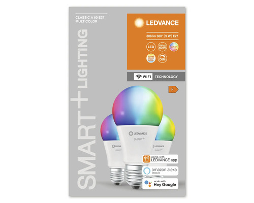 LEDVANCE Smart Plus Multicolor Lampe E27 auf der Verpackung