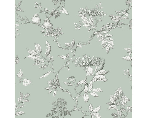 Papier peint intissé 113345 Laura Ashley Elderwood vert