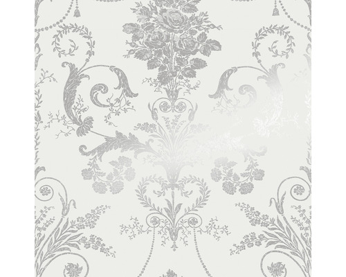 Vliestapete 113379 Laura Ashley Josette Silber Tapete mit Blumenmuster