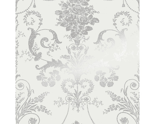 Papier peint intissé 113379 Laura Ashley Josette argent