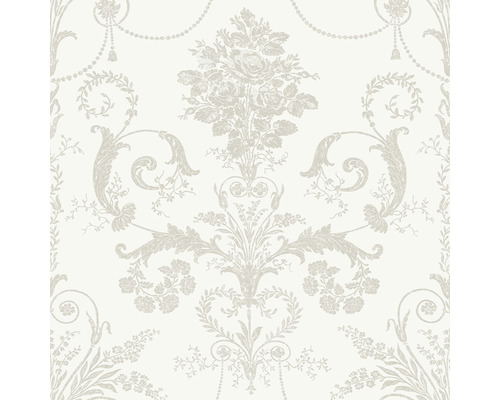 Vliestapete 113385 Laura Ashley Josette Weiss Grau Tapete mit Blumenmuster