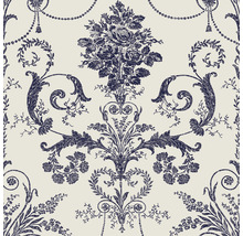 Papier peint à motif floral de style classique