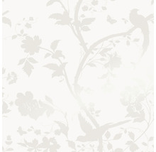 Tapete mit Vogel-, Blumen- und Schmetterlingsmotiv